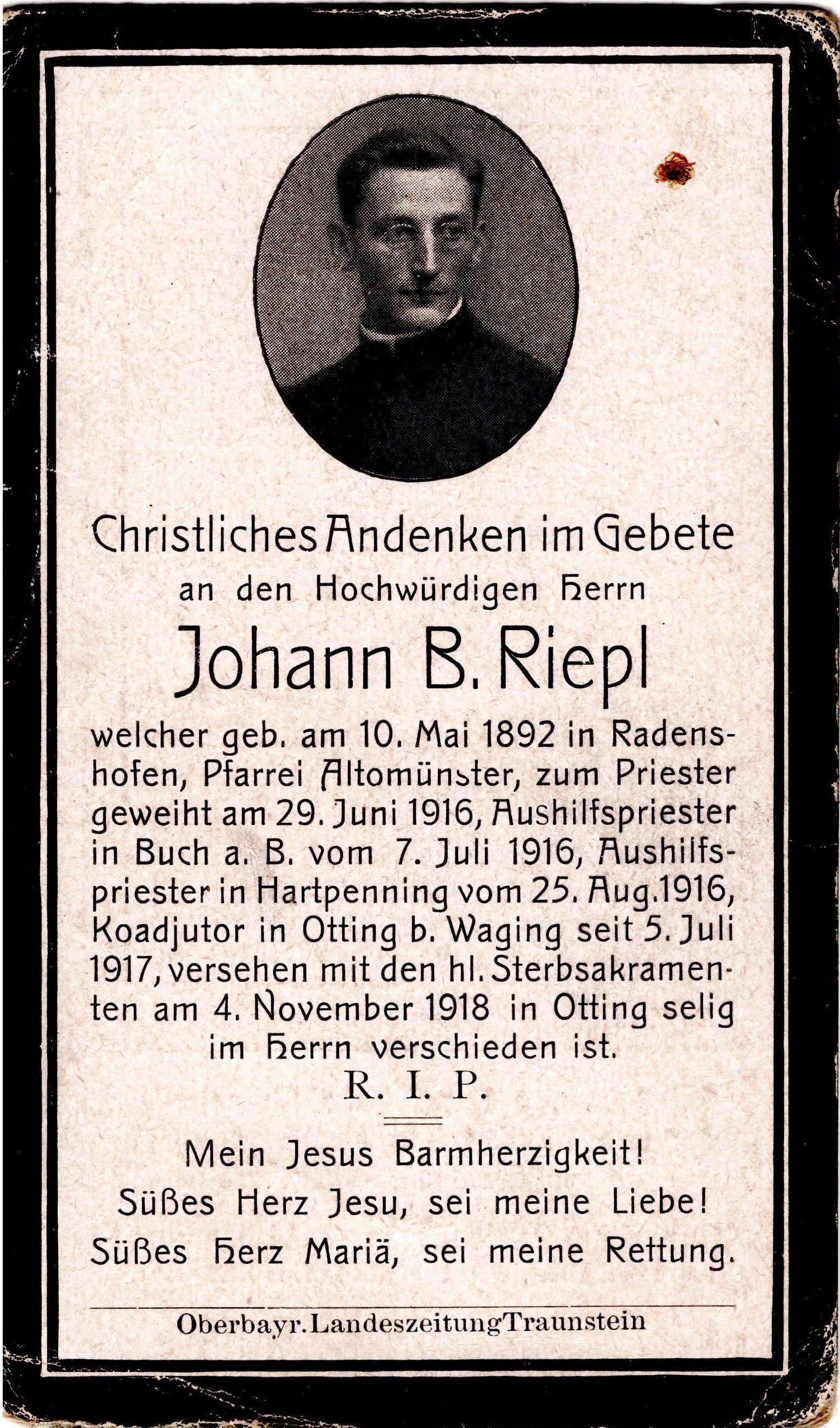Noch kein Sterbebild vorhanden