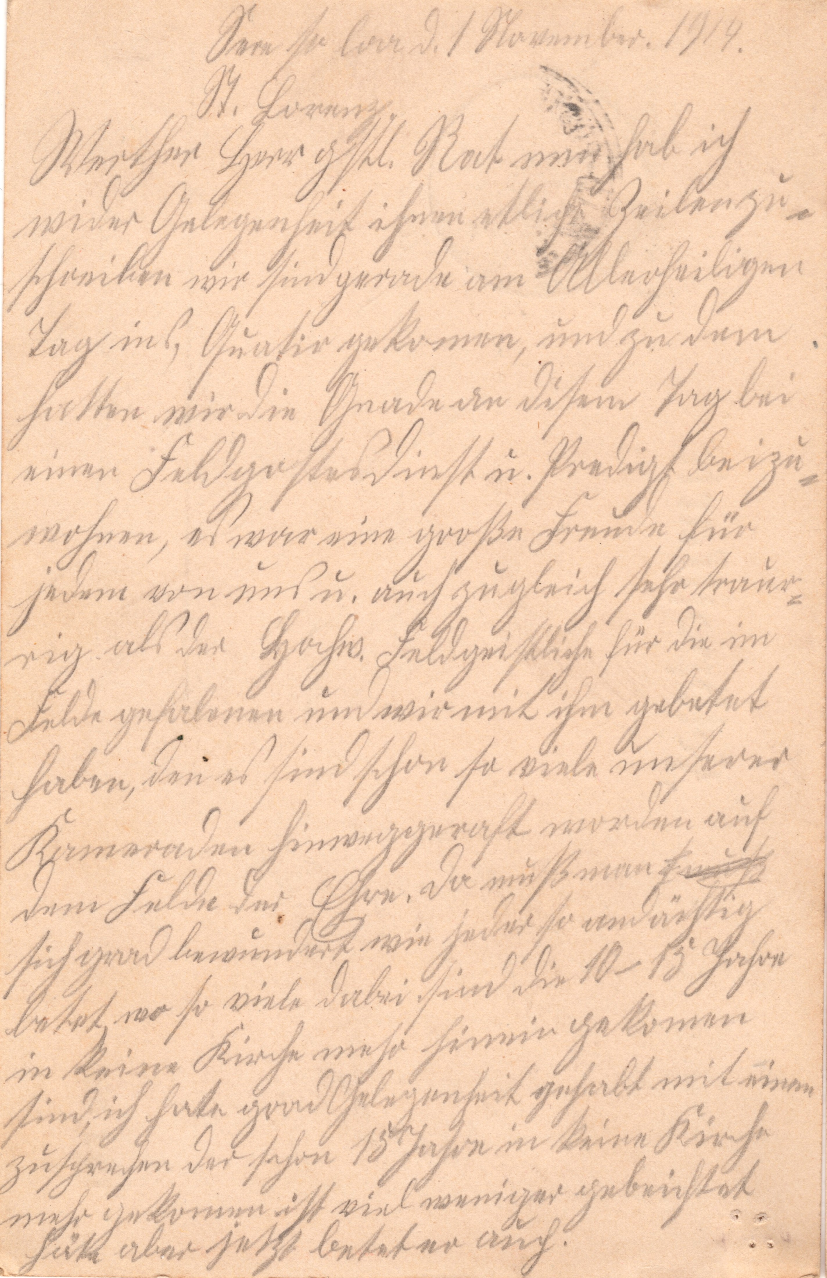 Scan der Schriftstück- Vorderseite © Katholische Pfarrkirchenstiftung St. Stephanus Otting