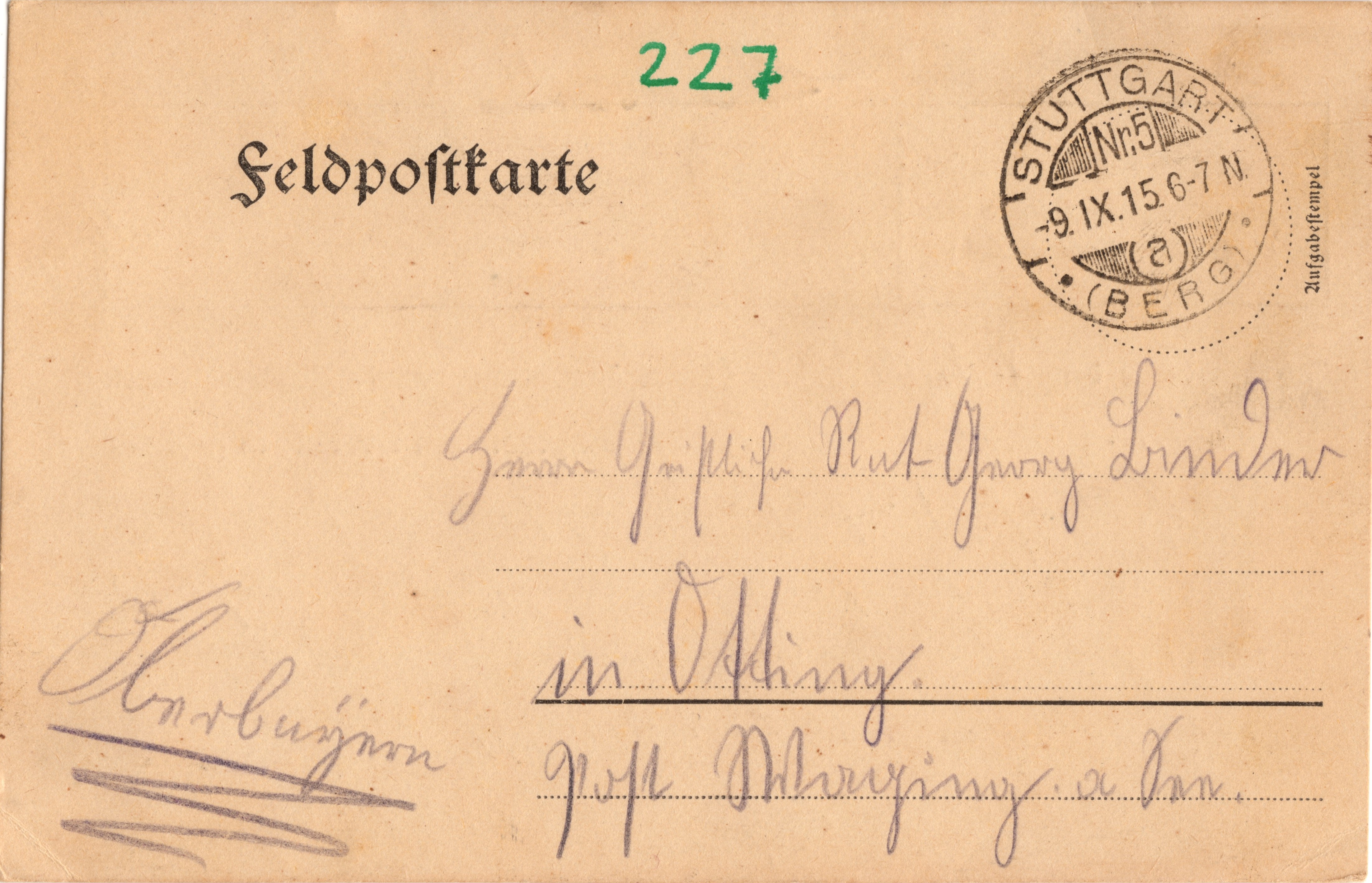 Scan der Schriftstück- Vorderseite © Katholische Pfarrkirchenstiftung St. Stephanus Otting