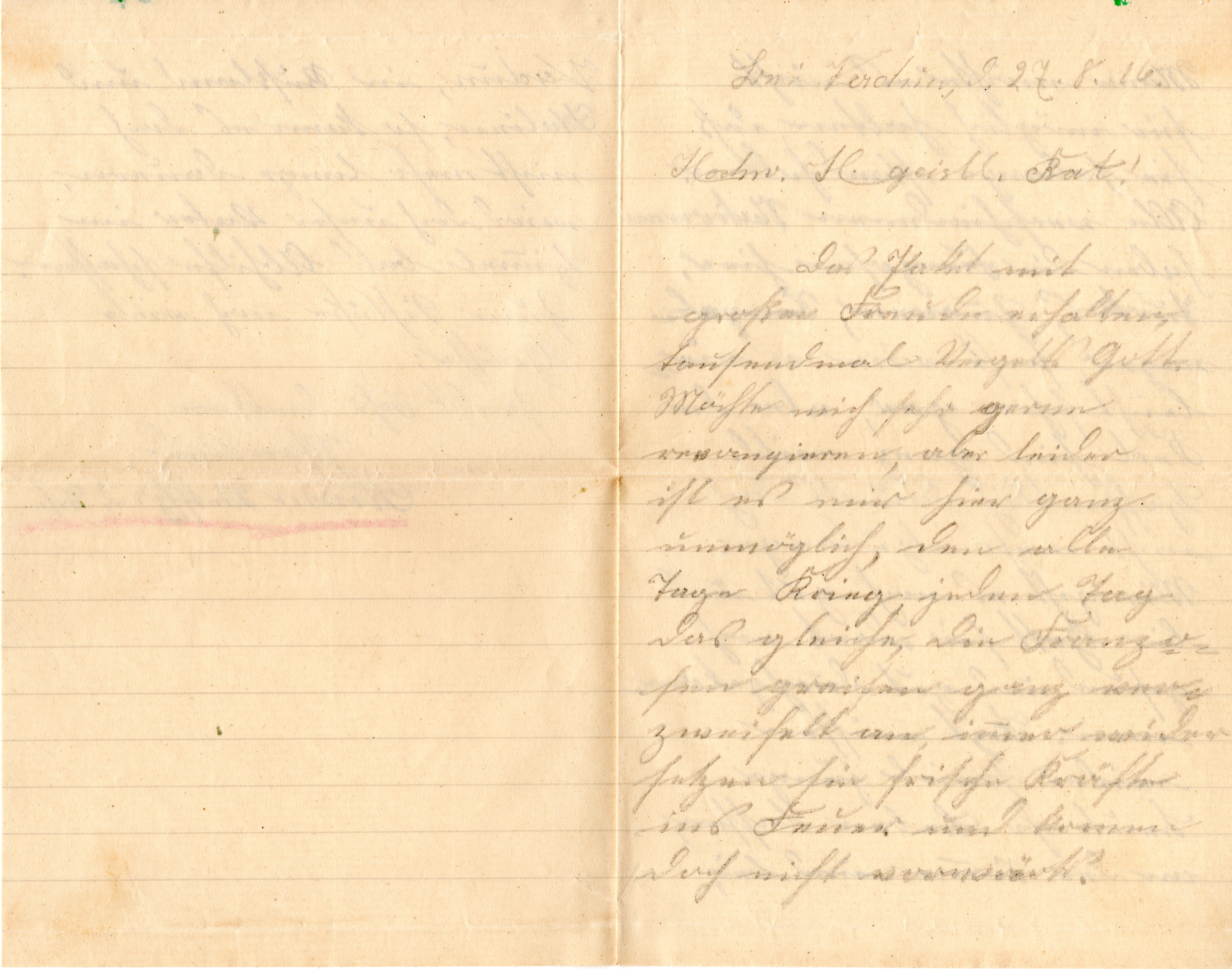 Scan der Schriftstück- Vorderseite © Katholische Pfarrkirchenstiftung St. Stephanus Otting