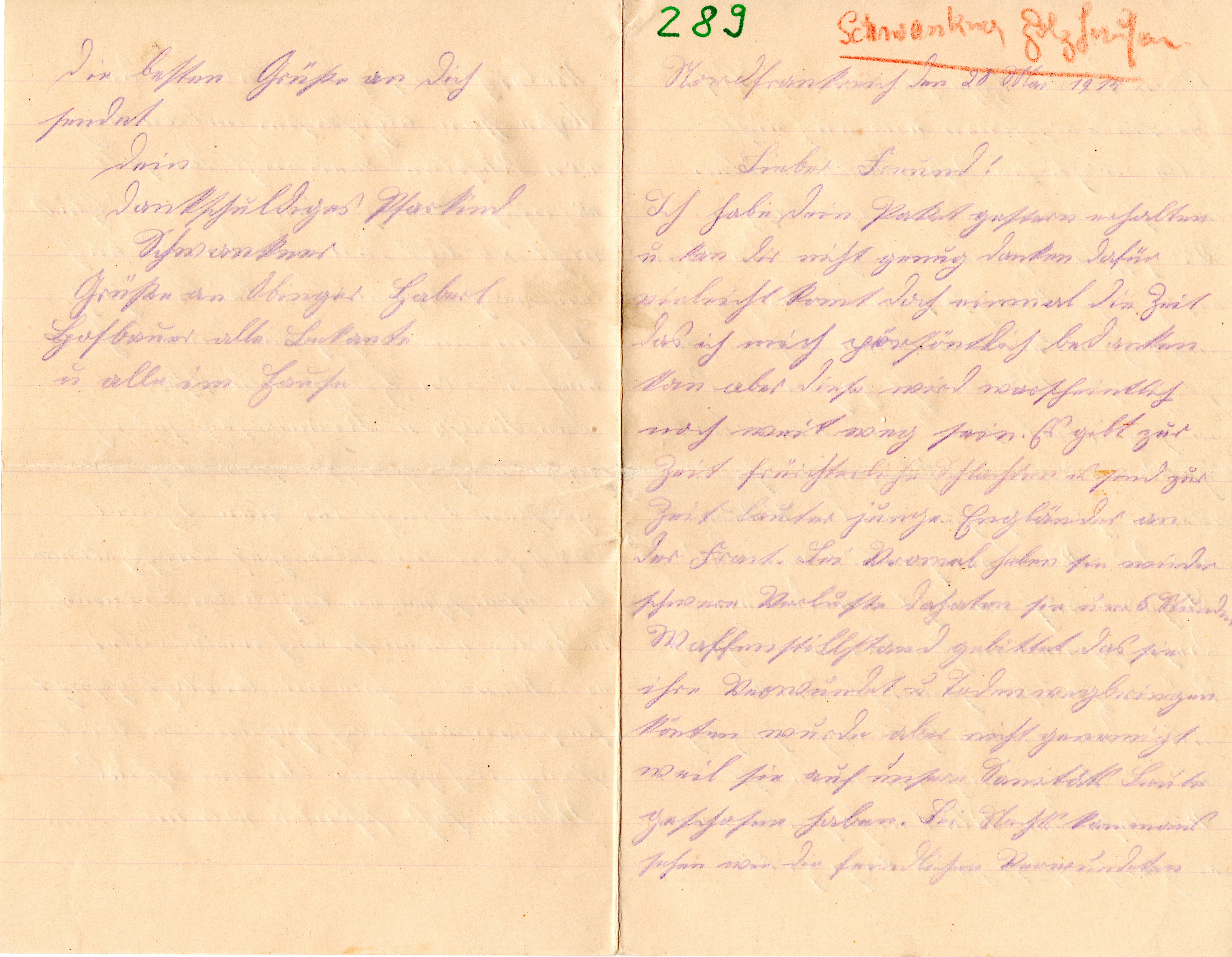 Scan der Schriftstück- Vorderseite © Katholische Pfarrkirchenstiftung St. Stephanus Otting