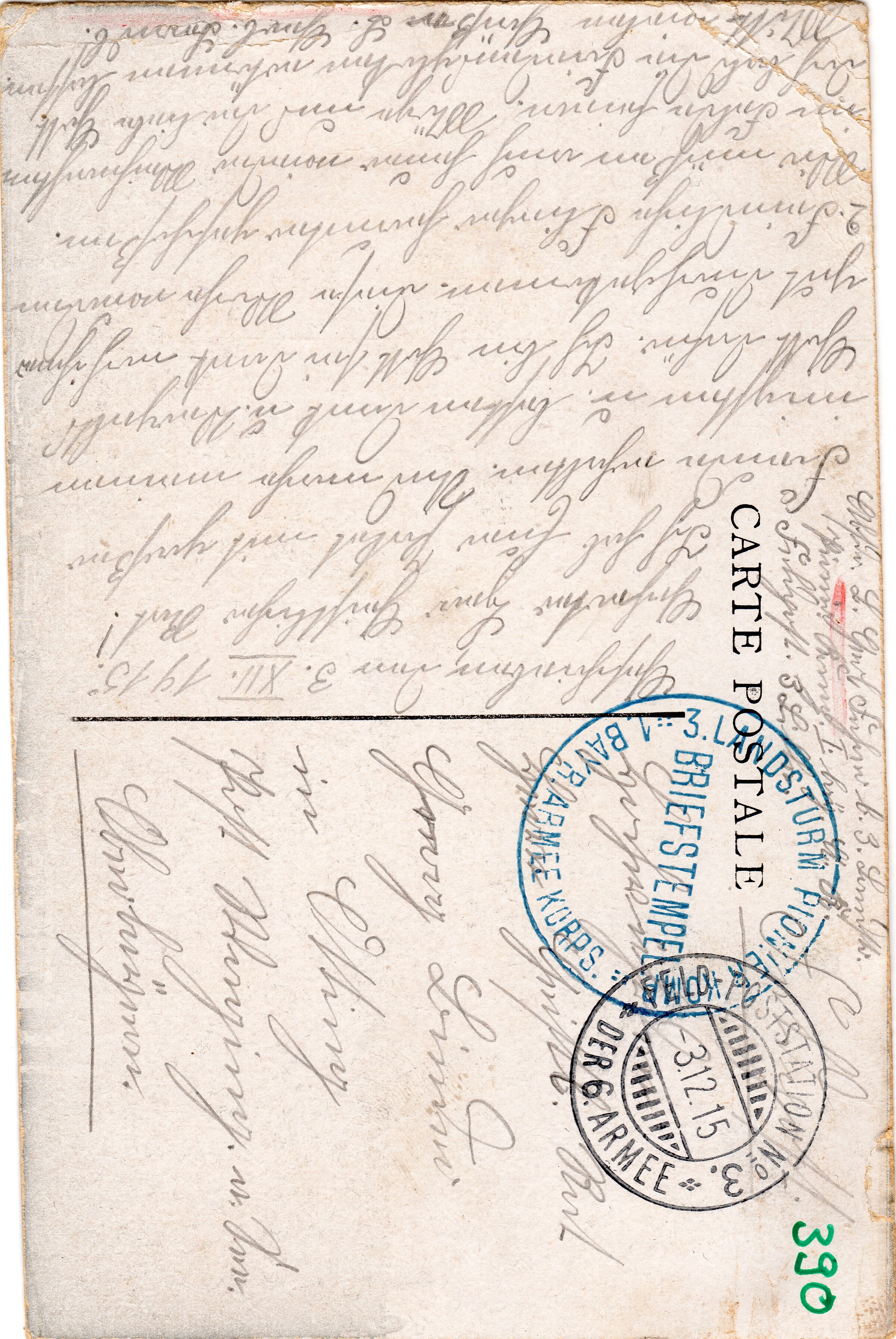 Scan der Schriftstück- Vorderseite © Katholische Pfarrkirchenstiftung St. Stephanus Otting