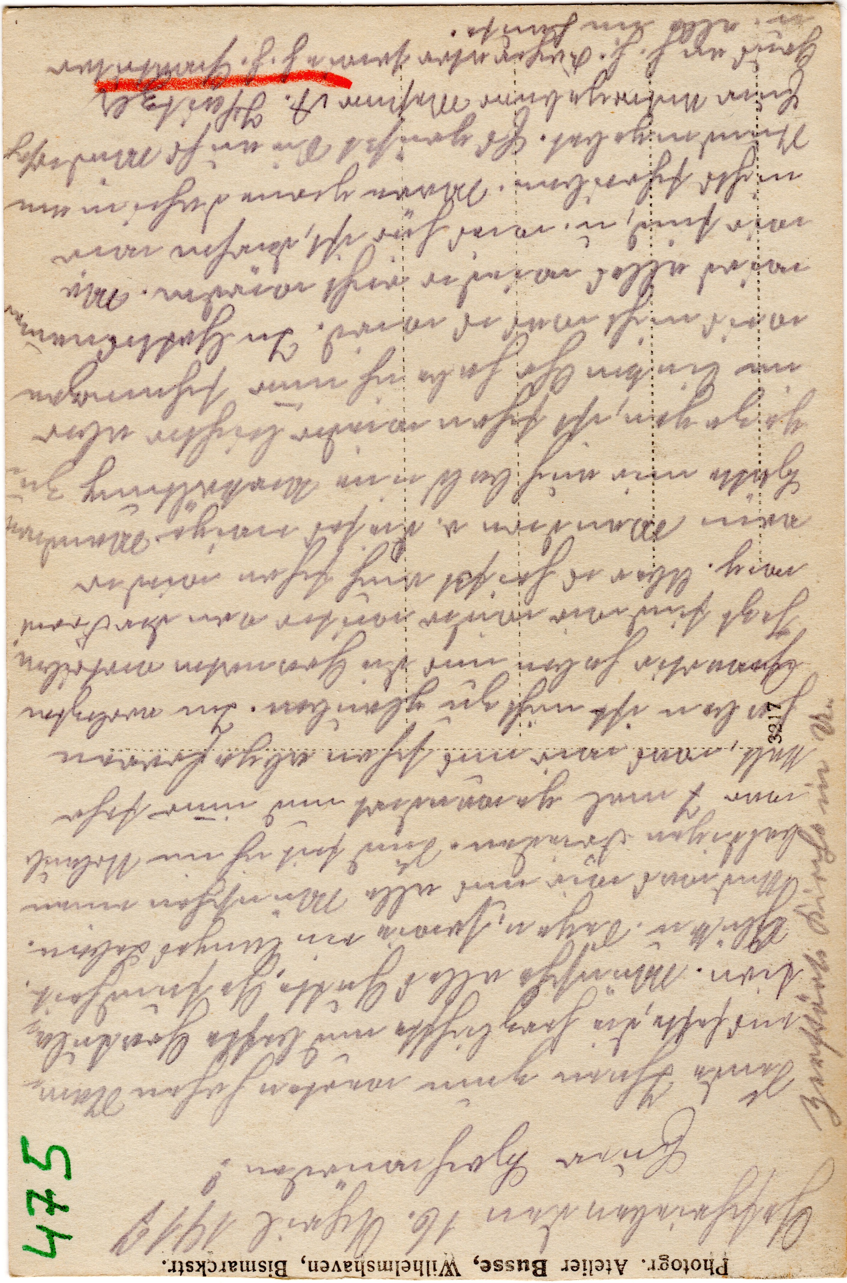 Scan der Schriftstück- Vorderseite © Katholische Pfarrkirchenstiftung St. Stephanus Otting