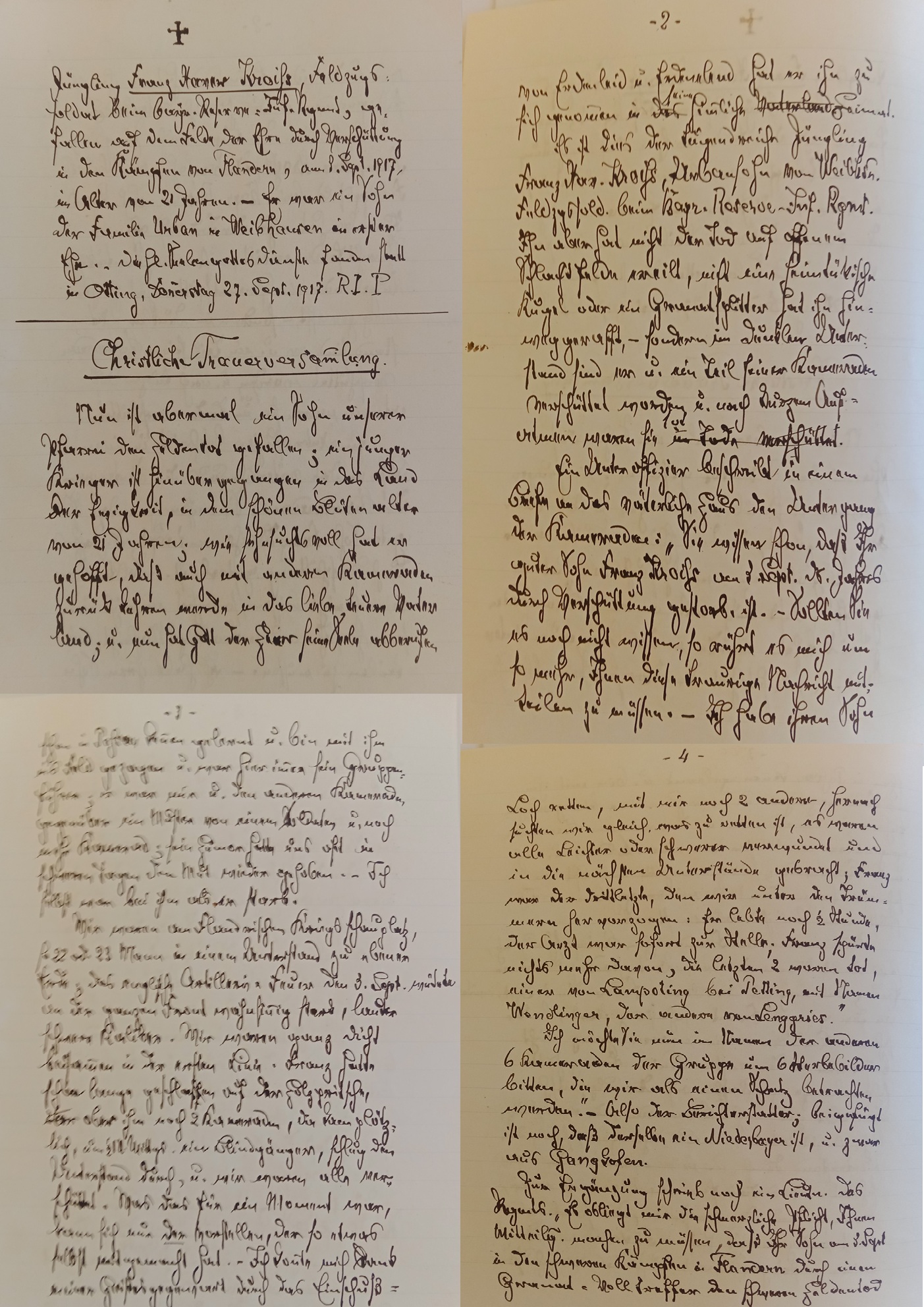 Scan der Schriftstück- Vorderseite © Archiv Erzbistum München, Archivaliensignatur: AEM CB349, 125