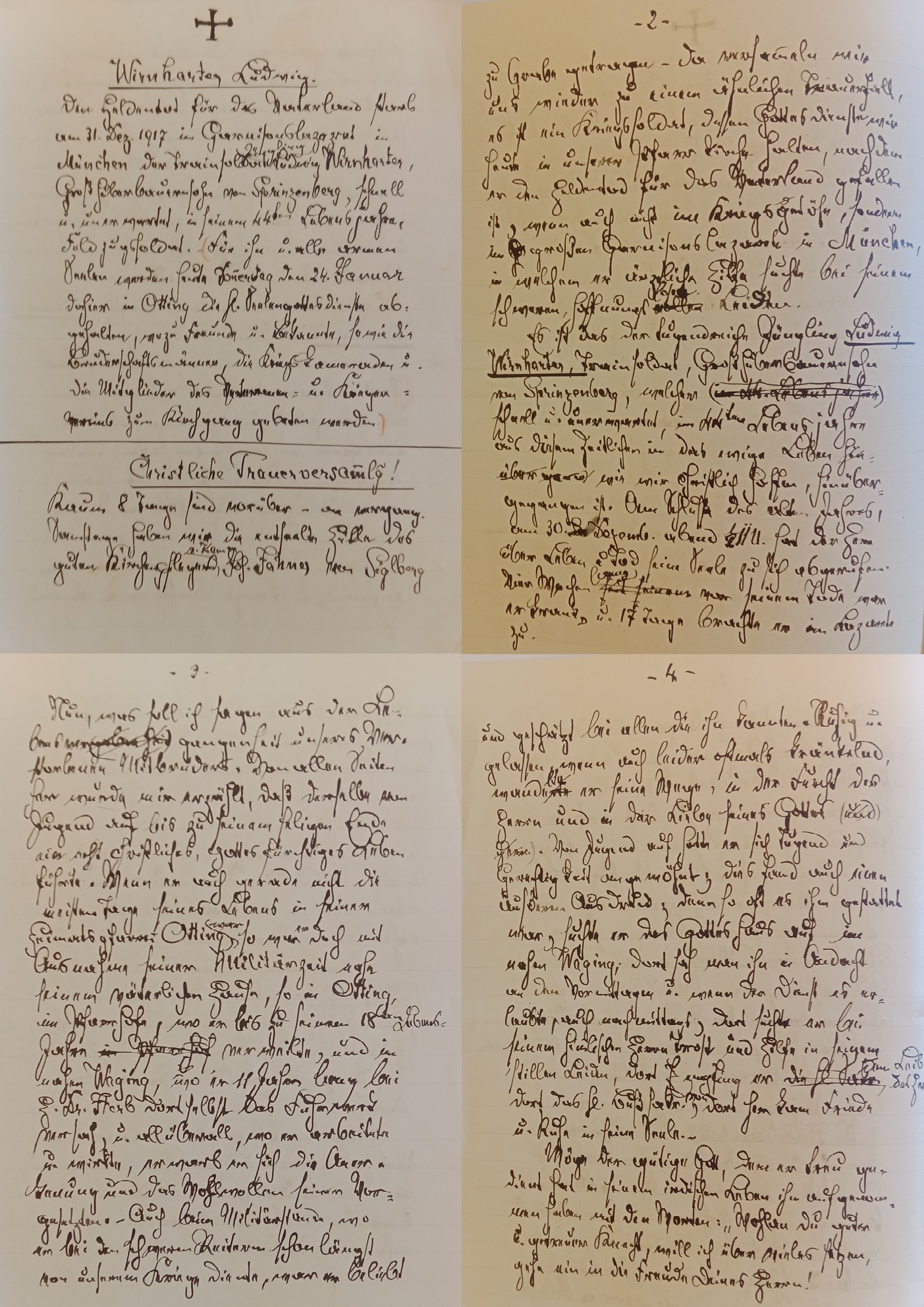 Scan der Schriftstück- Vorderseite © Archiv Erzbistum München, Archivaliensignatur: AEM CB349, 125