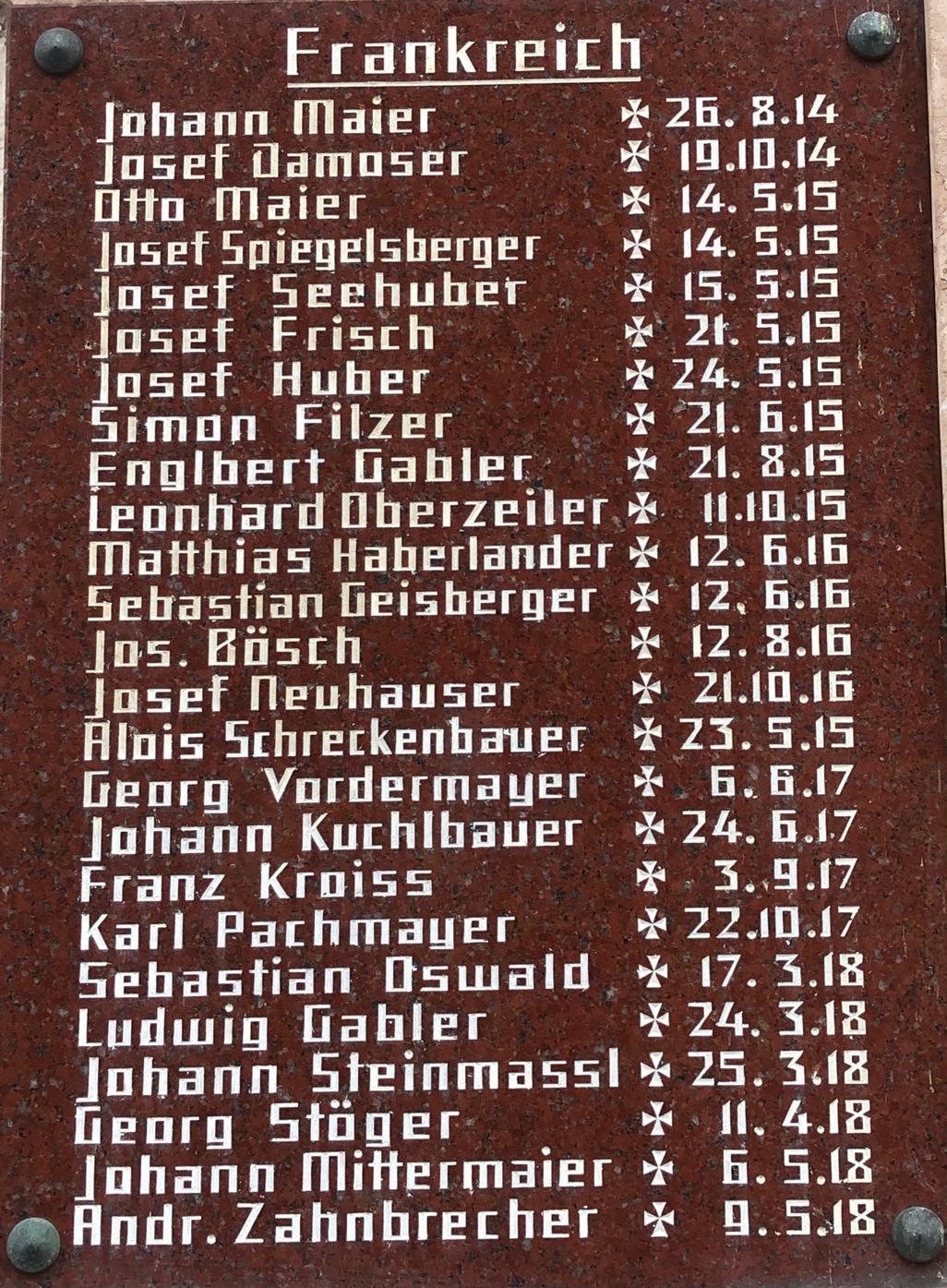 Linke Tafel Frankreich