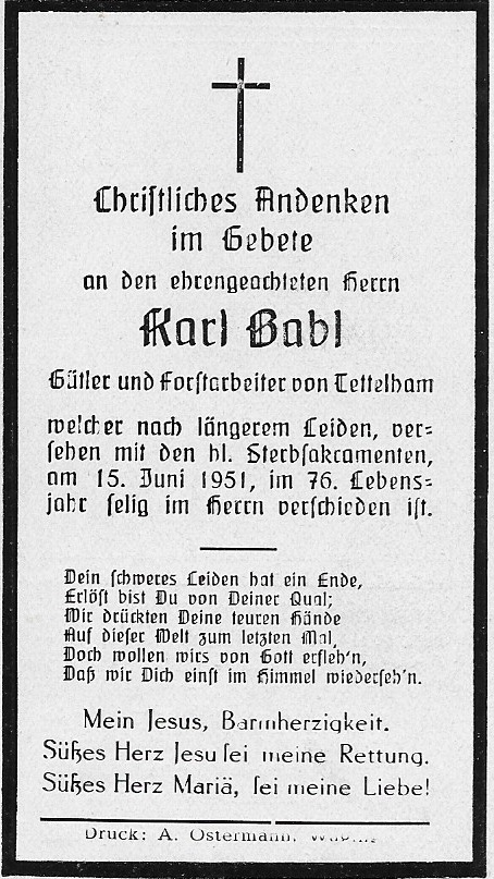 Noch kein Sterbebild vorhanden