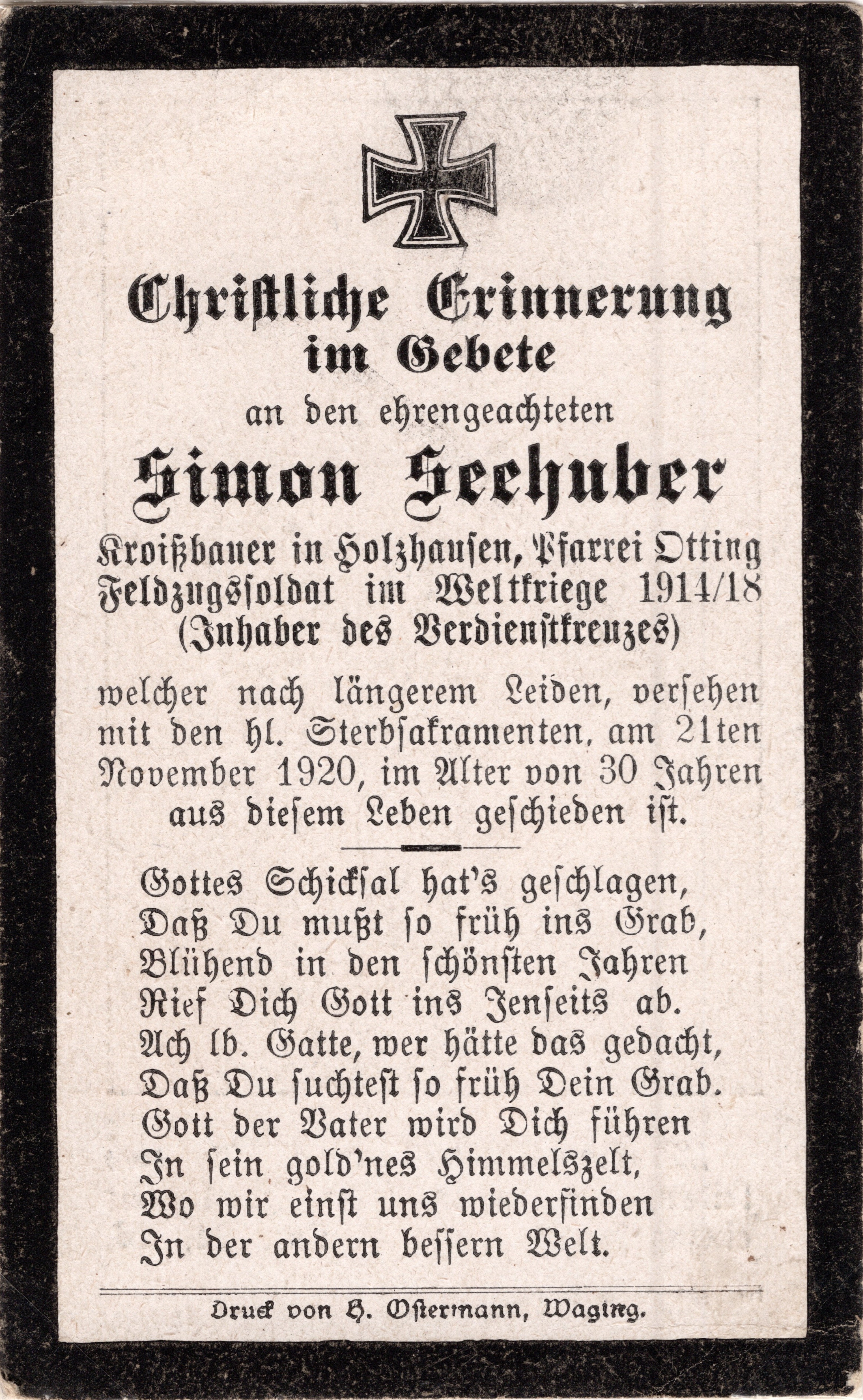 Noch kein Sterbebild vorhanden