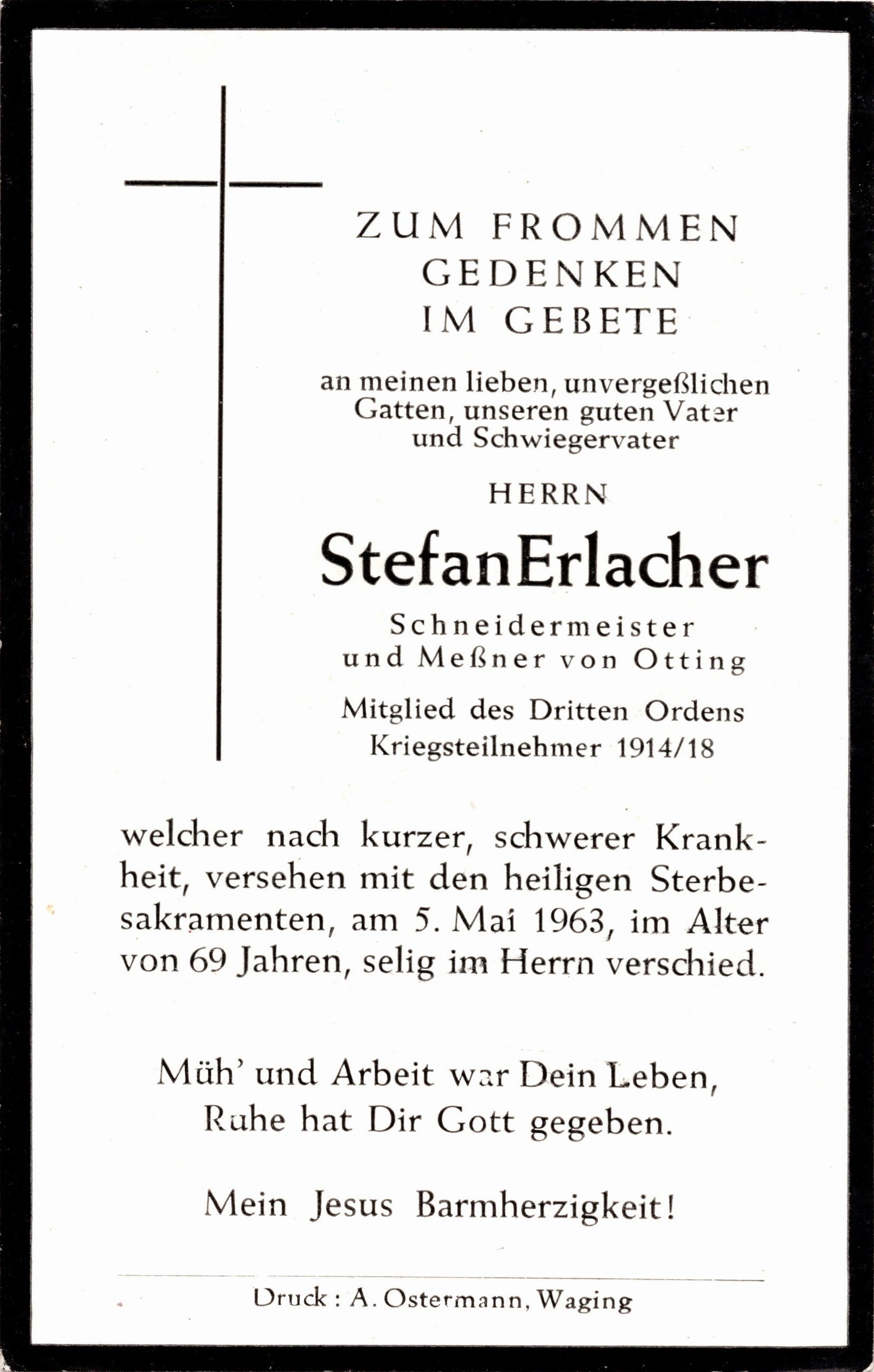 Noch kein Sterbebild vorhanden