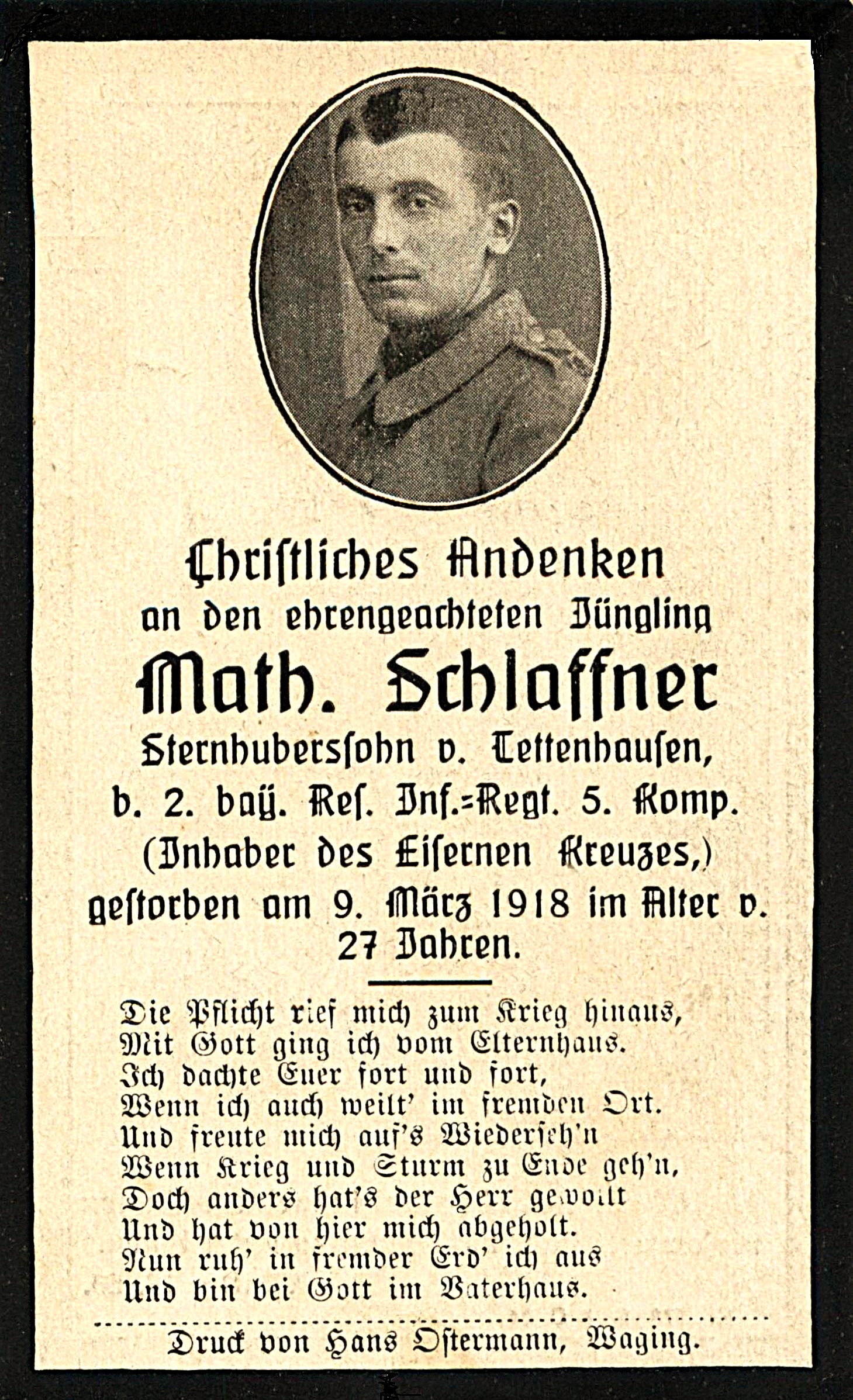 Noch kein Sterbebild vorhanden