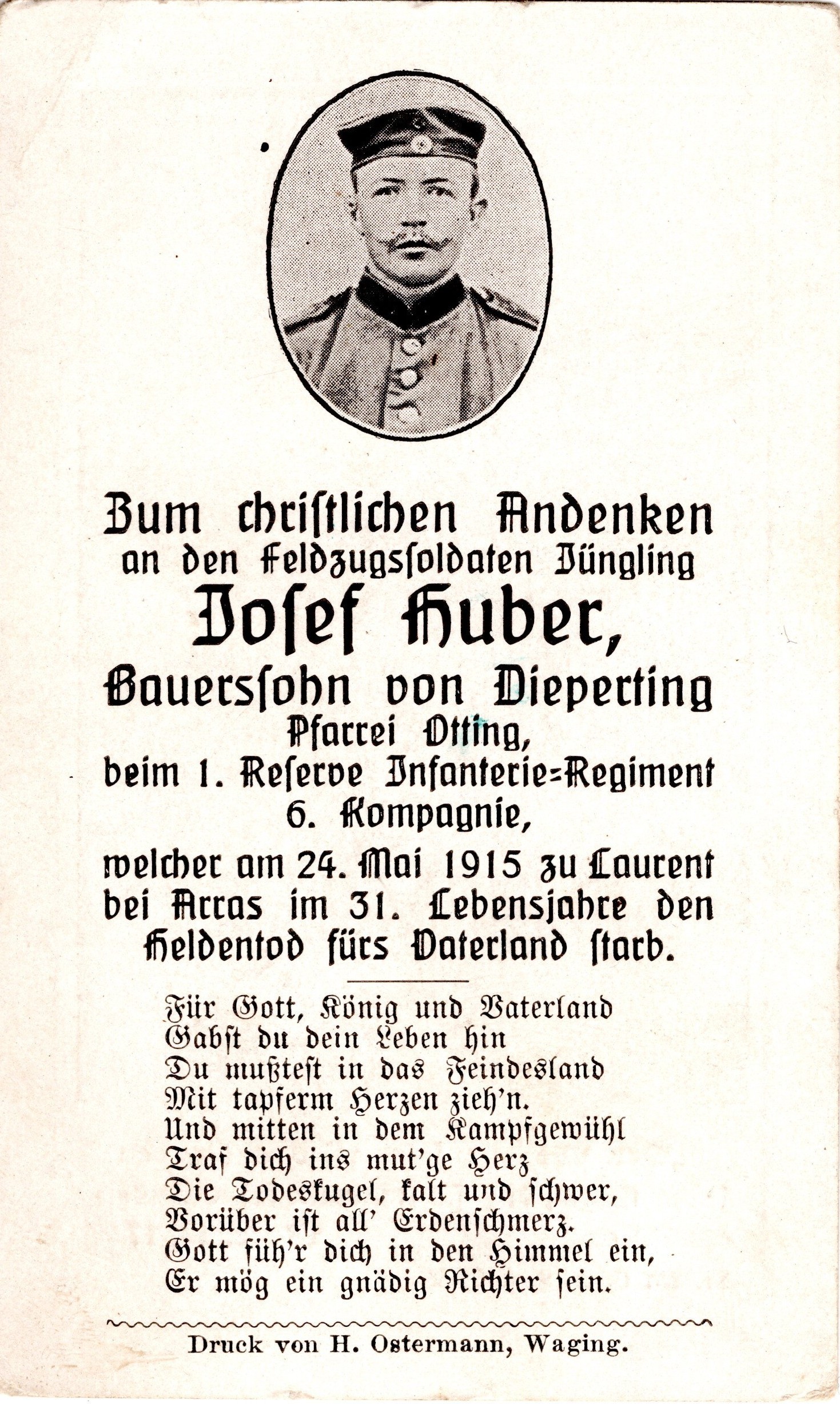 Noch kein Sterbebild vorhanden