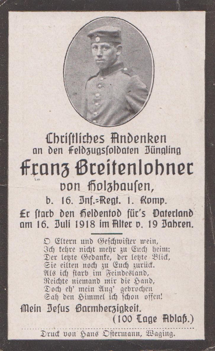 Noch kein Sterbebild vorhanden