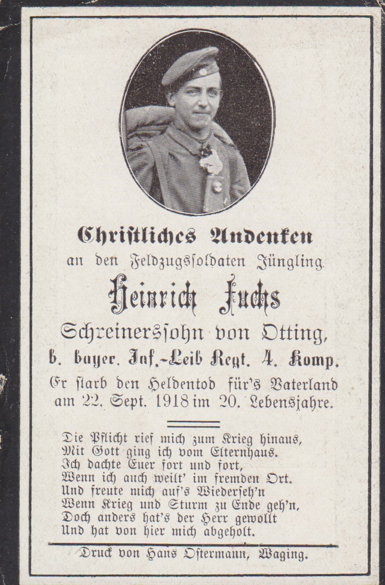 Noch kein Sterbebild vorhanden