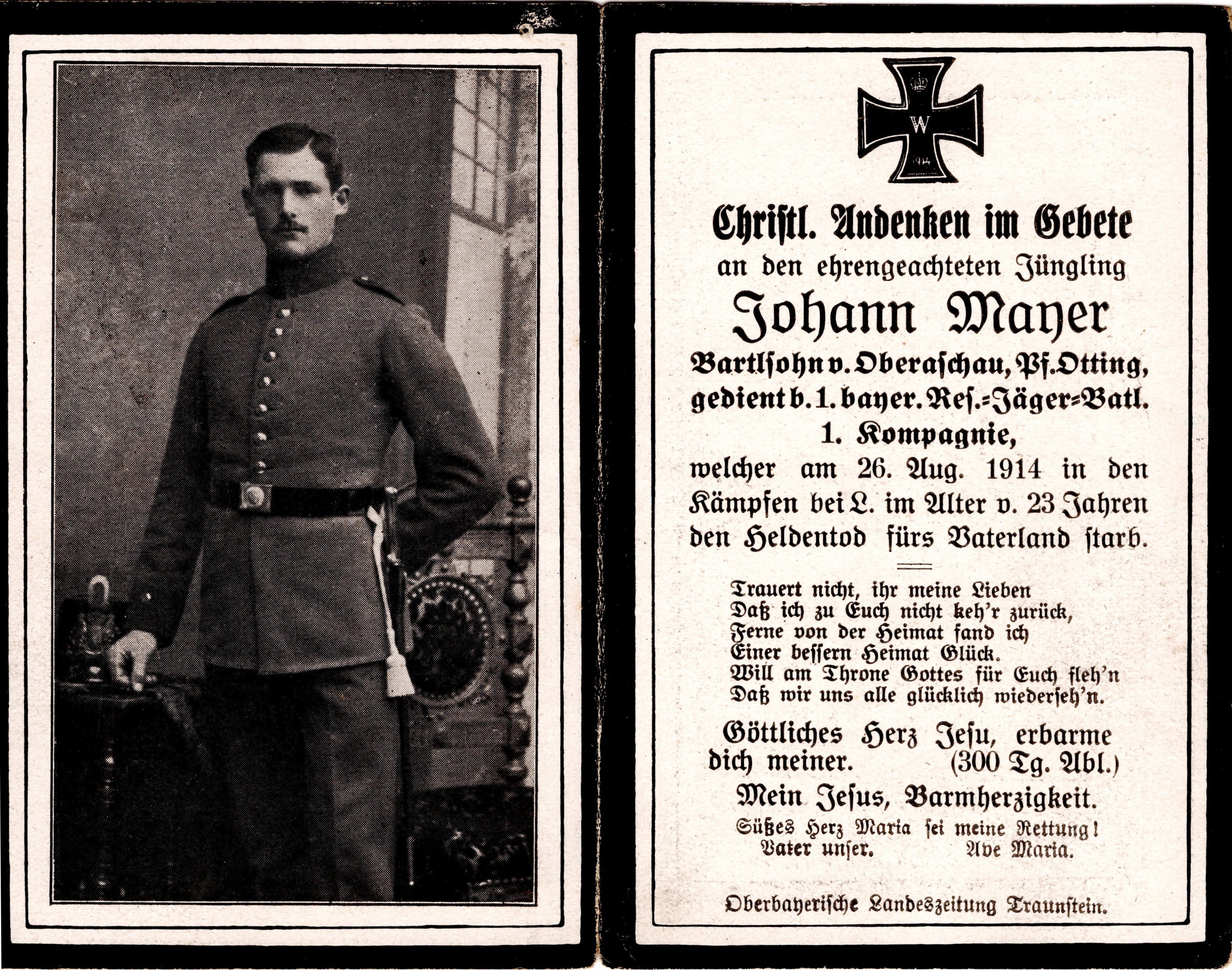 Noch kein Sterbebild vorhanden