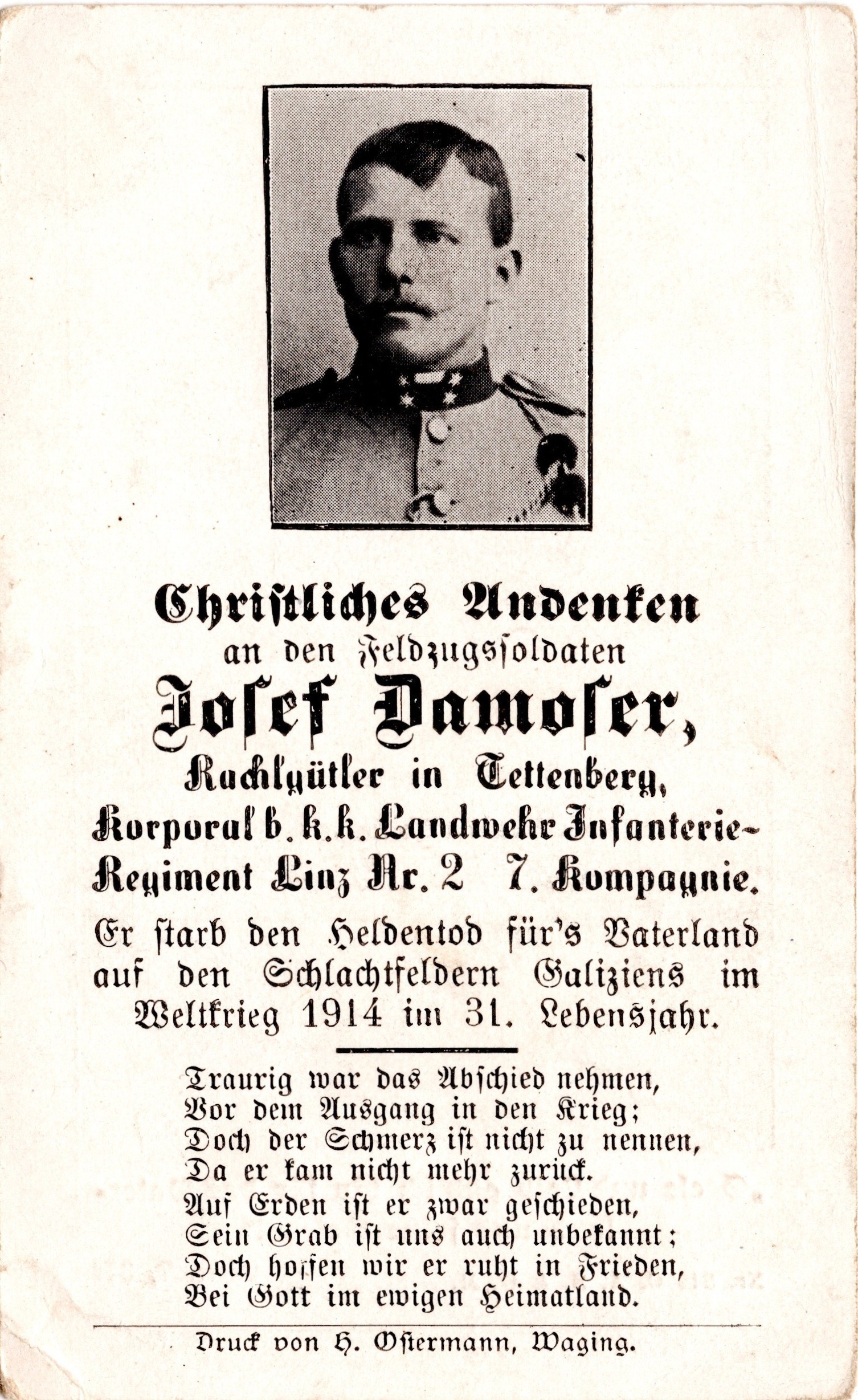 Noch kein Sterbebild vorhanden