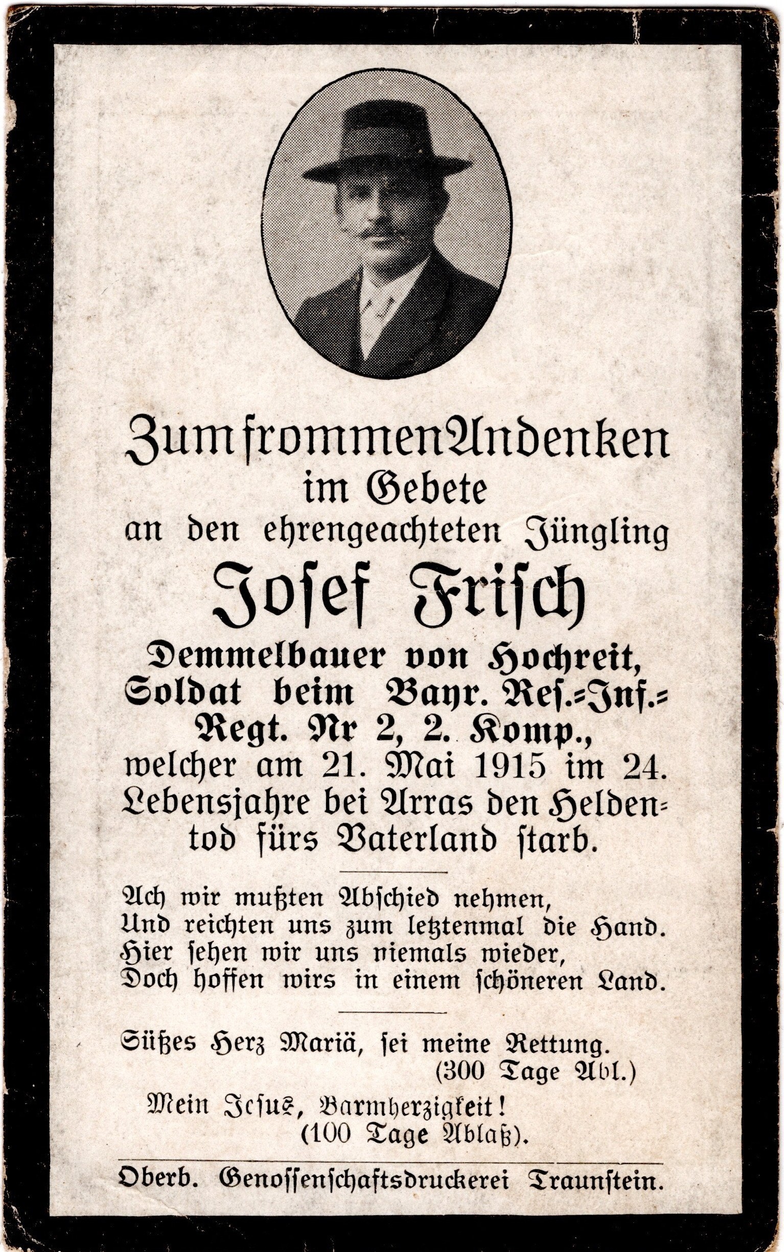 Noch kein Sterbebild vorhanden