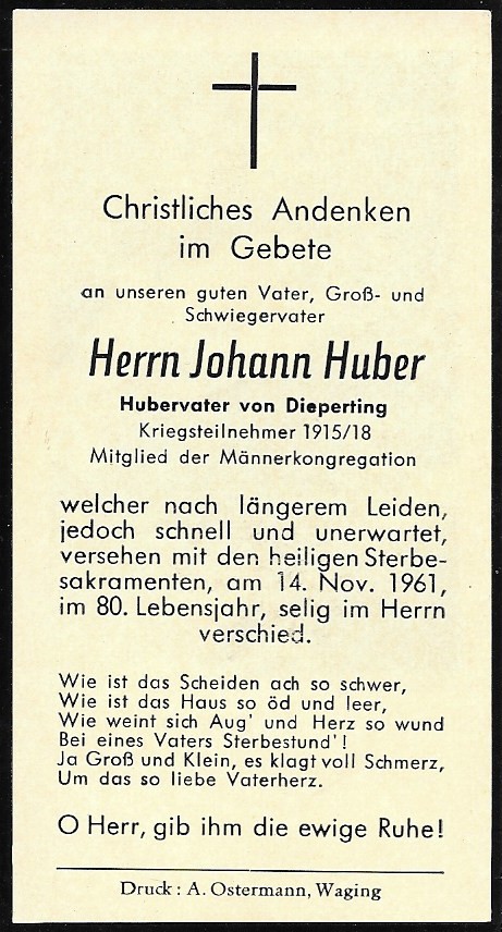 Noch kein Sterbebild vorhanden