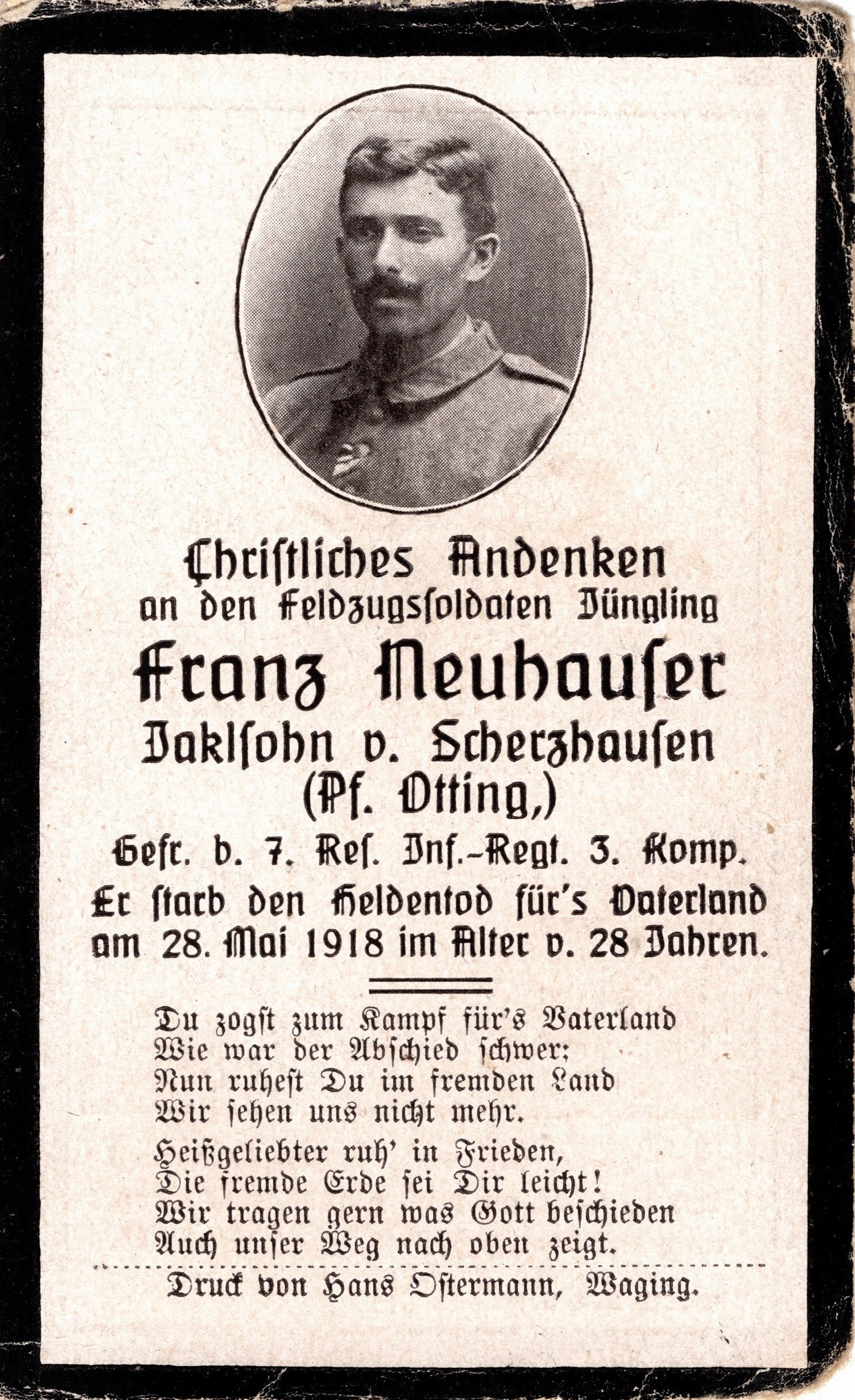 Noch kein Sterbebild vorhanden