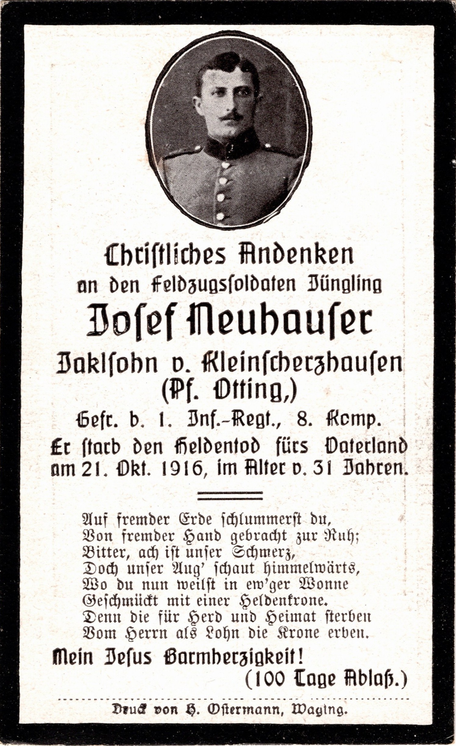 Noch kein Sterbebild vorhanden