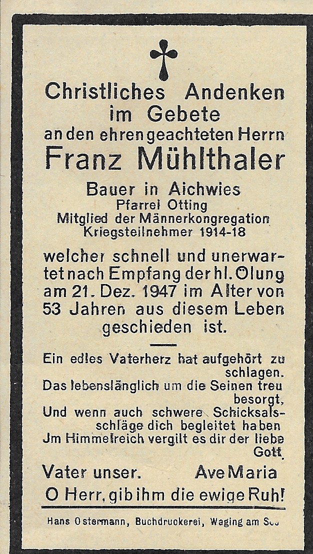 Noch kein Sterbebild vorhanden