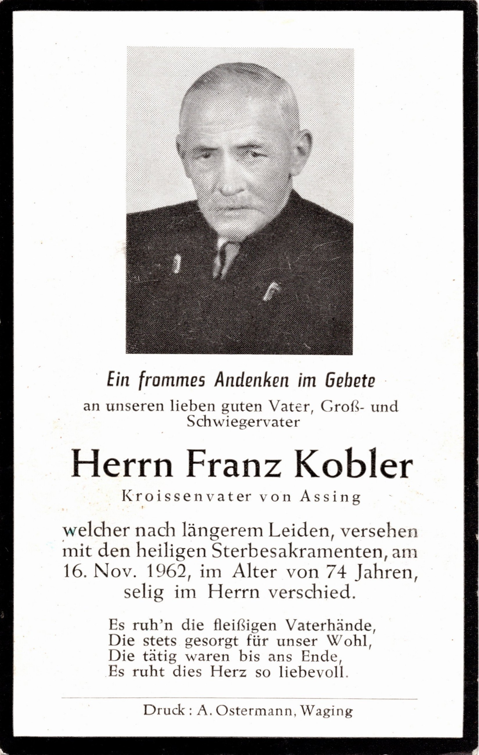 Noch kein Sterbebild vorhanden