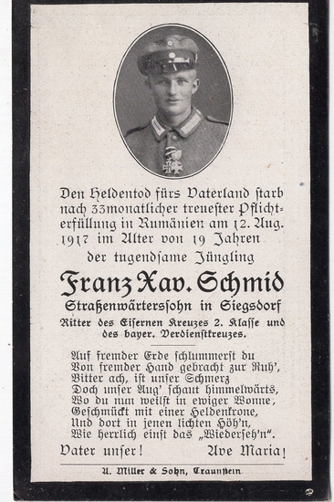 Noch kein Sterbebild vorhanden