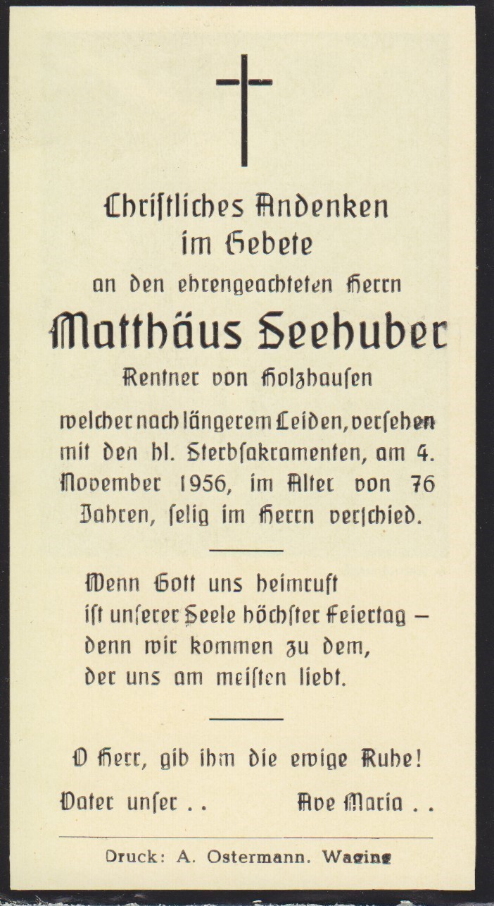 Noch kein Sterbebild vorhanden