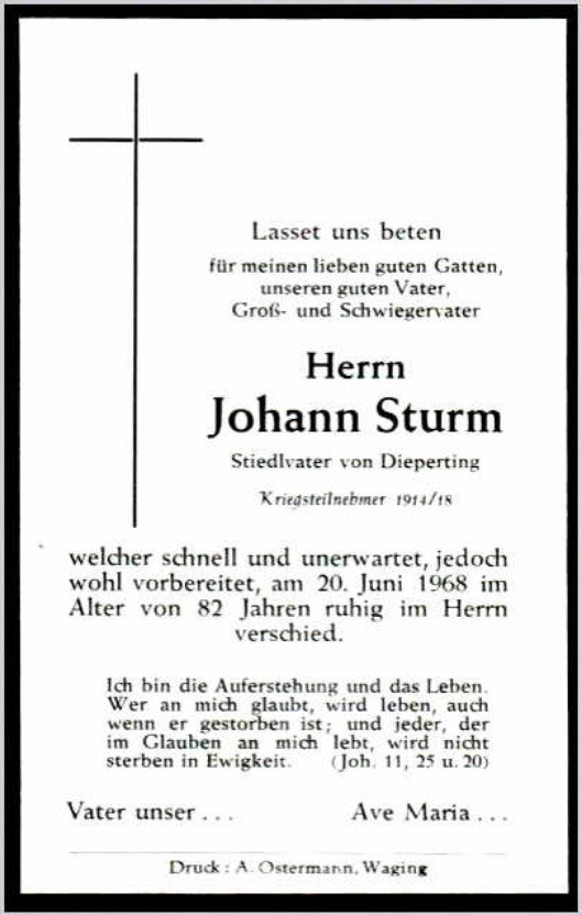 Noch kein Sterbebild vorhanden