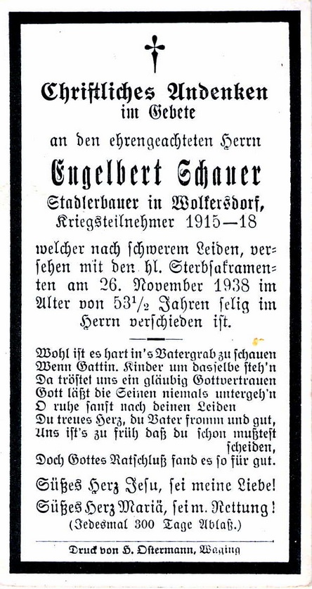 Noch kein Sterbebild vorhanden