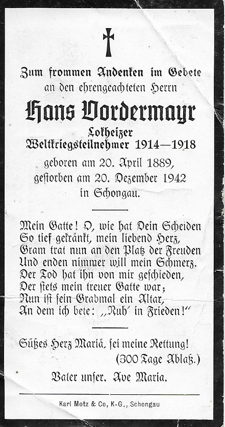 Noch kein Sterbebild vorhanden