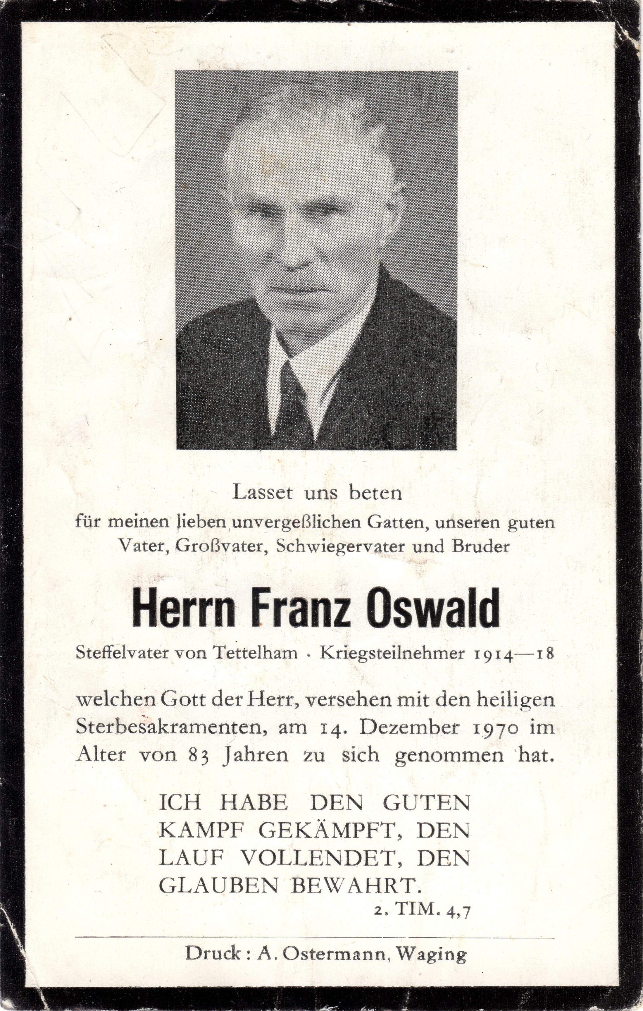 Noch kein Sterbebild vorhanden