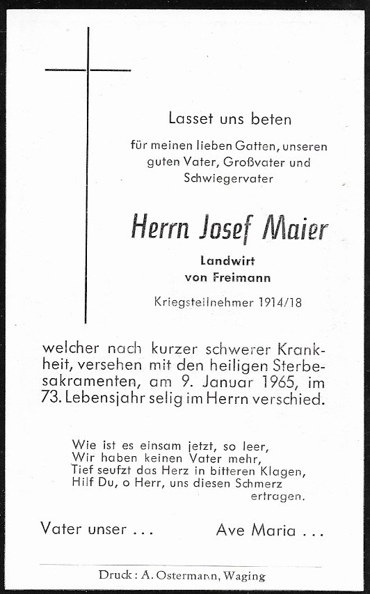 Noch kein Sterbebild vorhanden