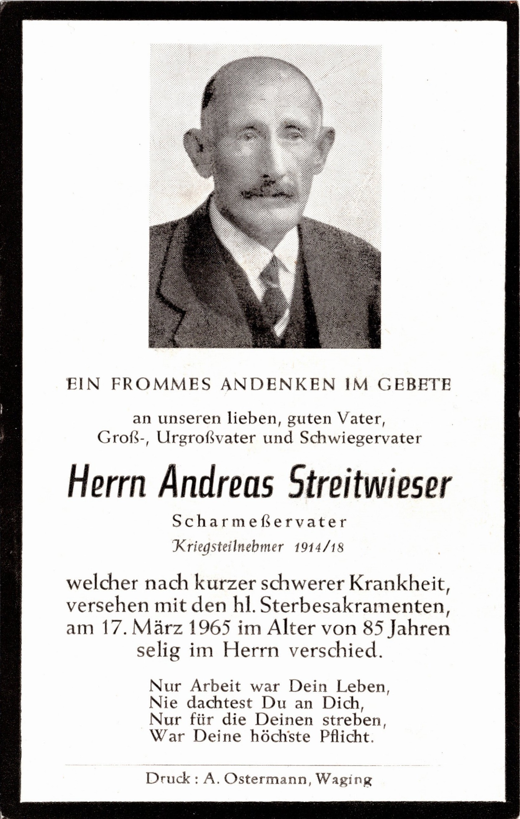 Noch kein Sterbebild vorhanden