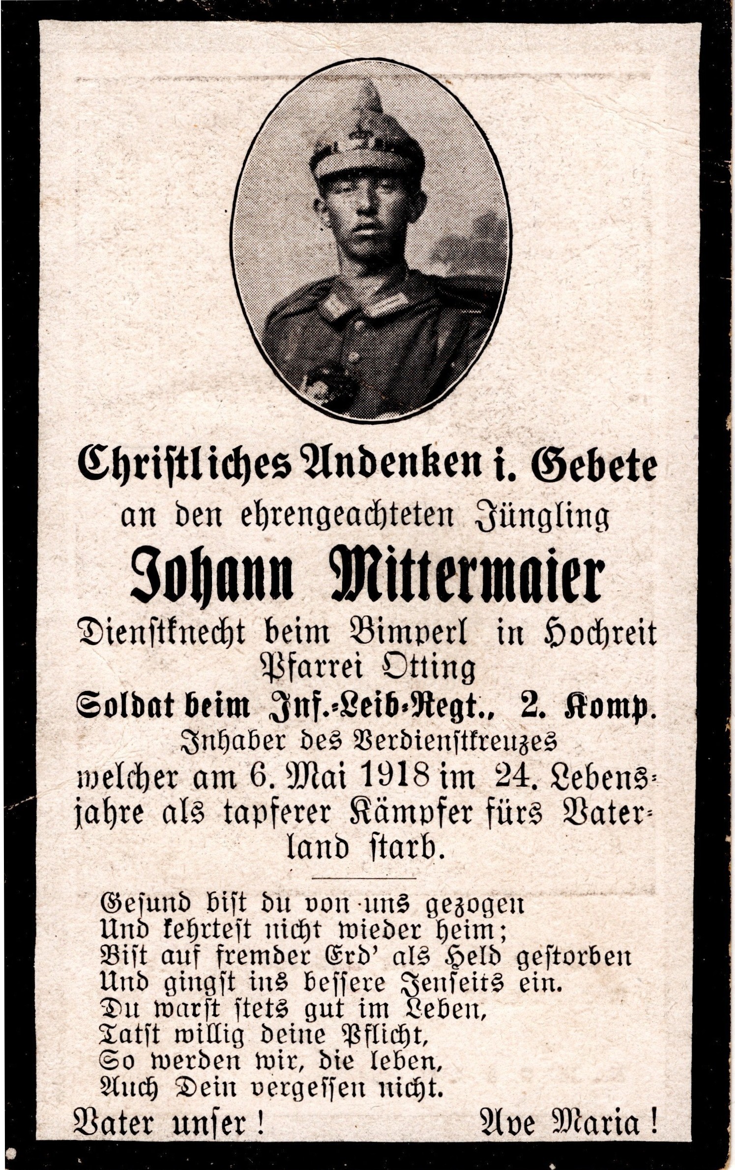 Noch kein Sterbebild vorhanden