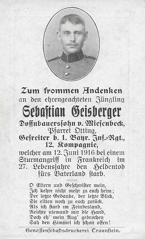 Noch kein Sterbebild vorhanden