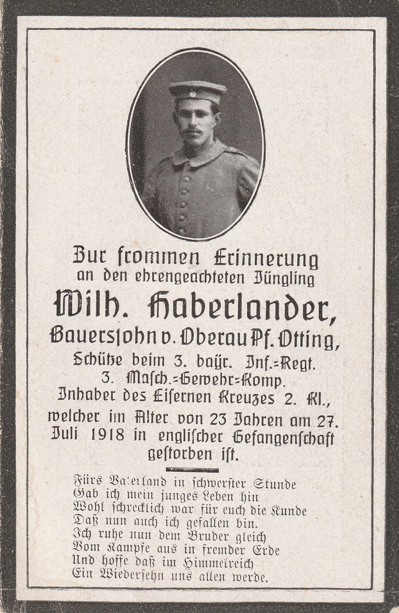 Noch kein Sterbebild vorhanden